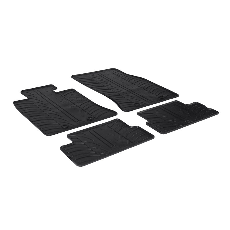 Gledring, tapis en caoutchouc, adaptés à BMW New Mini One/Cooper/S/D R56 2006-2014 (profil T 4 pièces + clips)