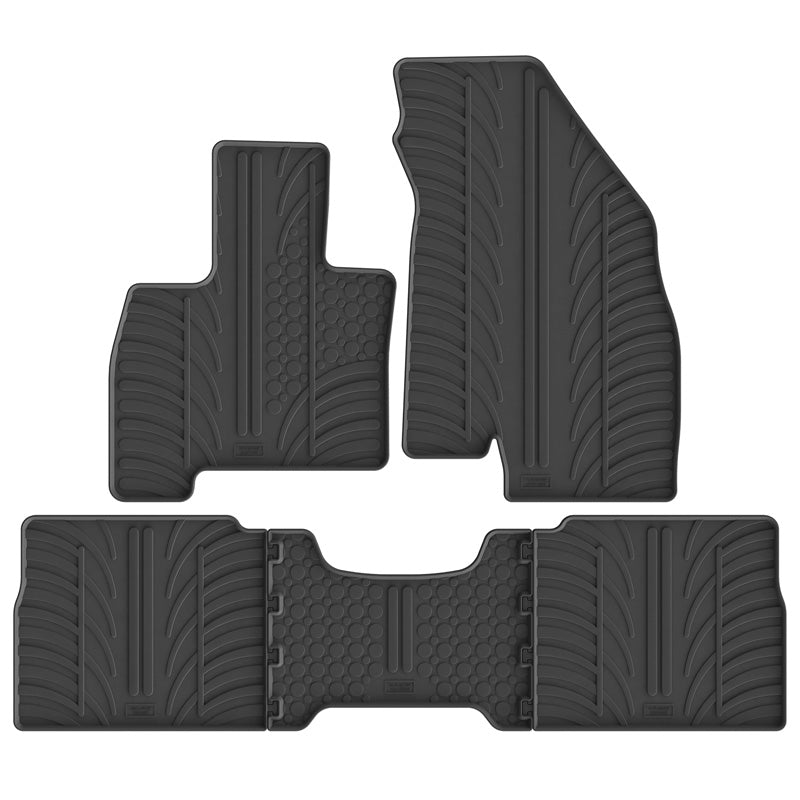 Gledring, set di tappetini in gomma, adatto a Jaecoo 7 SHS (PHEV) 2024-, profilo a T 5 pezzi + clip di montaggio