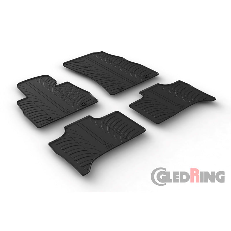 Gledring, dywaniki gumowe, pasują do BMW X5 E53 1999-2006 (profil T 4 elementy + klipsy)
