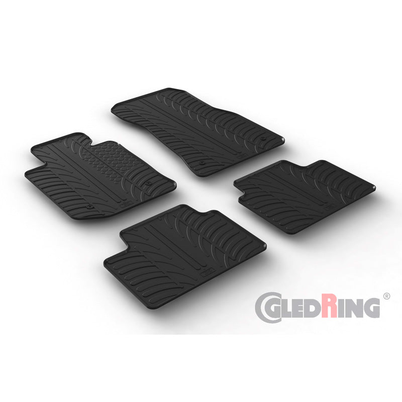 Gledring, gumové autokoberce, pasují do BMW 3-Series G20/G21 Sedan/Touring 3/2019- (T profil, 4dílná sada + klipy)
