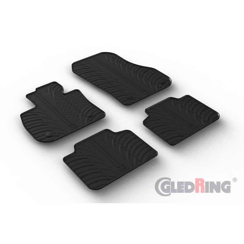 Gledring, gumové koberce, vhodné pro BMW X1 (U11) 2022- (T profile 4dílné + klipsy)