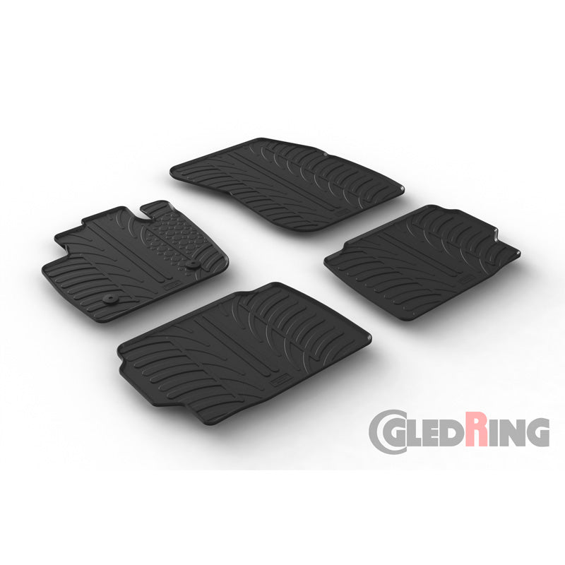 Gledring, gumové autokoberce, pro Ford Mondeo 2015- (profil T, 4dílná sada + klipsy)
