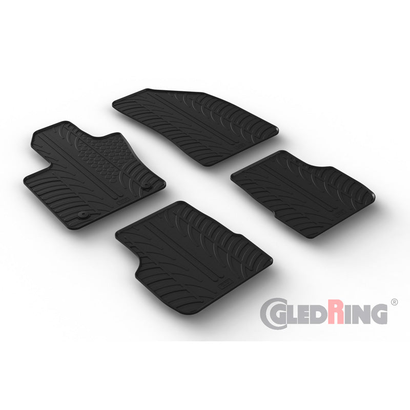 Gledring, tappetini in gomma, adatti a Alfa Romeo Tonale 2022- (profilo a T 4 pezzi + clip)