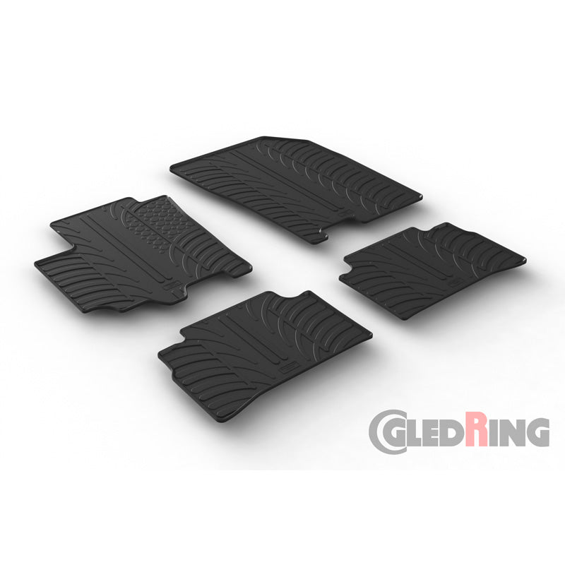 Gledring, Alfombrillas de goma, apto para Suzuki Vitara 2015- (manual) (perfil T 4 piezas)