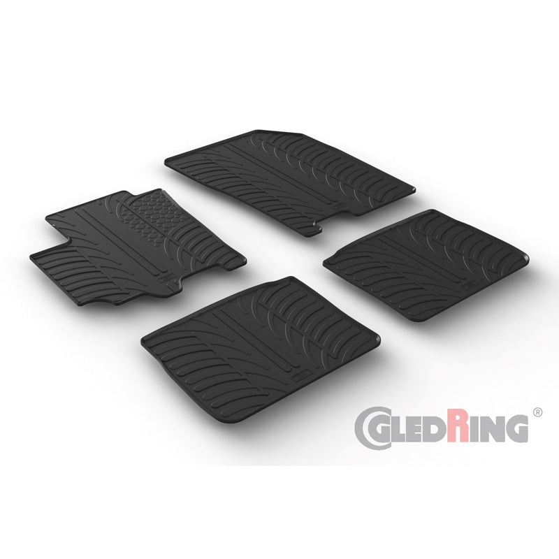 Gledring, alfombrillas de goma, aptas para Suzuki SX4 S-Cross 2013-2021 (perfil T 4 piezas)