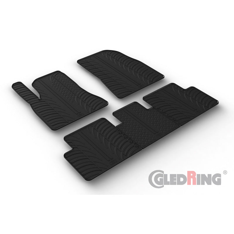 Gledring, tappetini in gomma, compatibili con Tesla Model 3 12/2020- (profilo a T 5 pezzi)