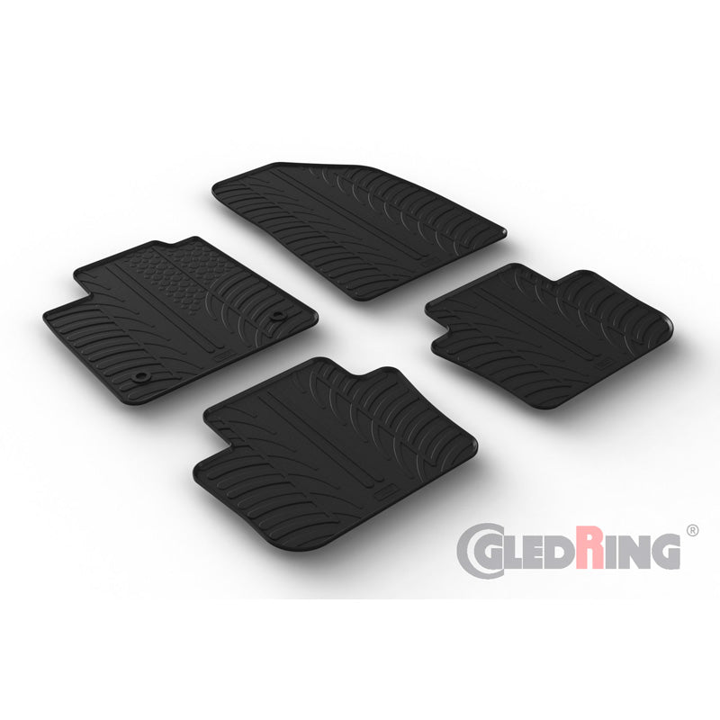 Gledring, alfombrillas de goma, se adapta a MG 4 (EV) 2022- (perfil en T de 4 piezas)