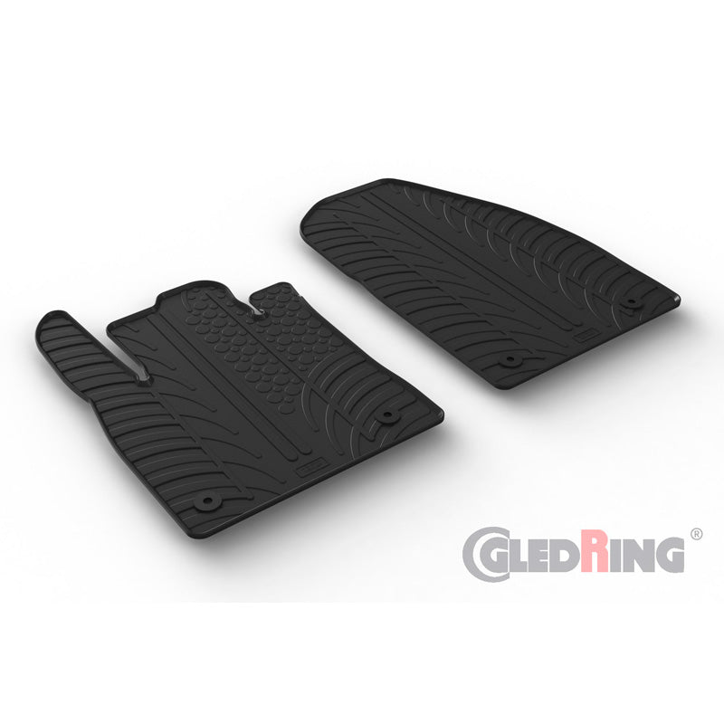 Gledring, tappetini in gomma, adatti a Ford Transit Courier (Cargo) 2023- (profilo T 2 pezzi + clip)
