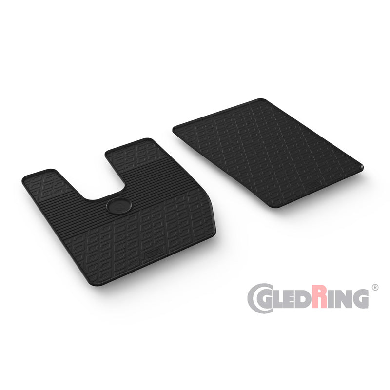 Gledring, tappetini in gomma, compatibili con Iveco S-Way 2019- (profilo G 2 pezzi + clip)
