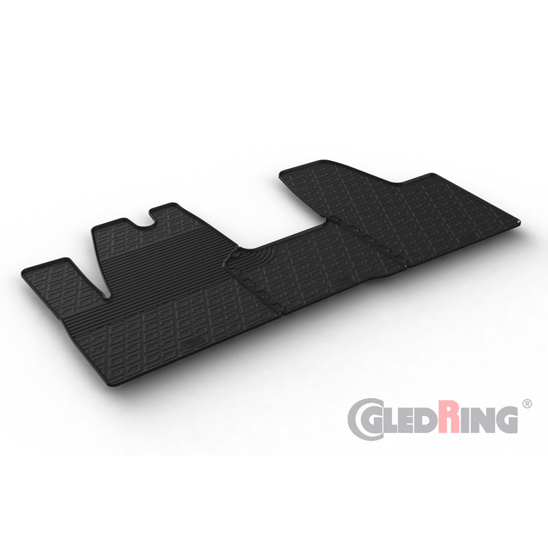 Gledring, rubbermatten, geschikt voor Maxus eDeliver 3 (ev-30) 2020- (G-profiel 3-delig + clips)