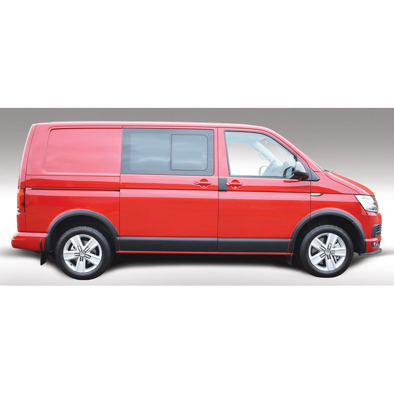 RGM, Set coperture modanature carrozzeria, adatto a Volkswagen Transporter T5 2003-2015 & T6 2015- Passo corto e porta scorrevole destra - Nero