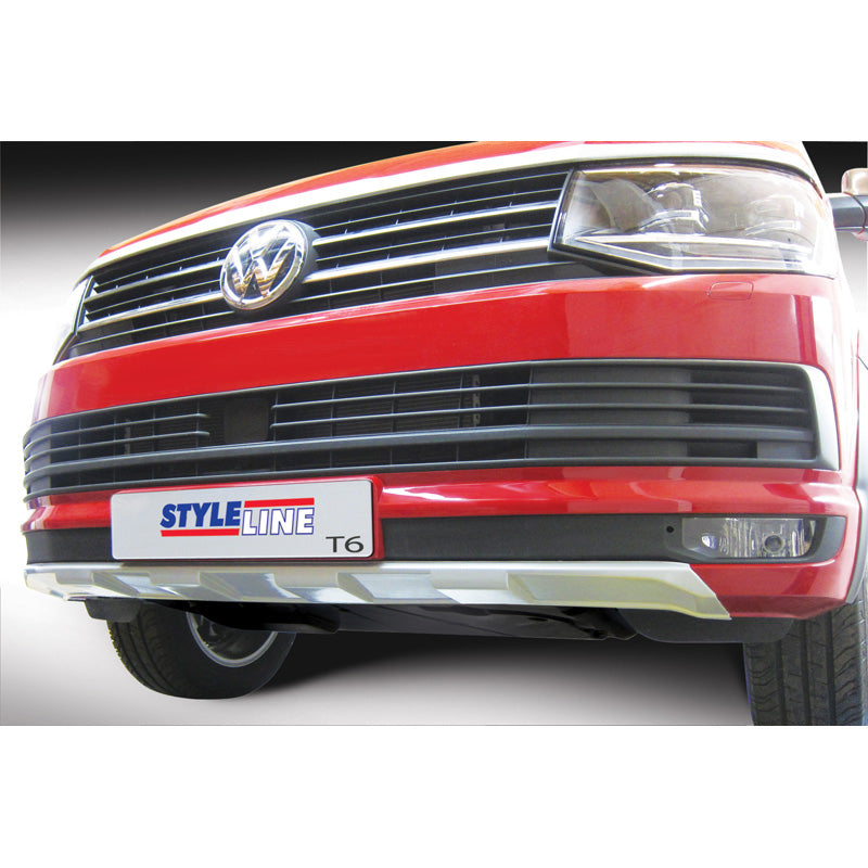 RGM, Spoiler avant 'Skid-Plate', s’adapte à Volkswagen Transporter T6 2015-2020 Argent