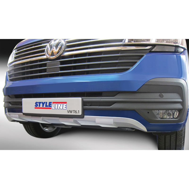 RGM, spoiler avant 'Skid-Plate', compatible avec Volkswagen Transporter T6.1 2020- Silver (ABS)