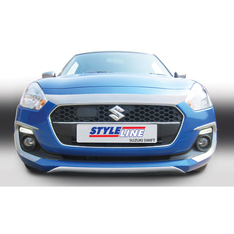 RGM, Front spoiler 'Skid-Plate', passer til Suzuki Swift IV 5-doors excl. Sport 5/2017- Silver