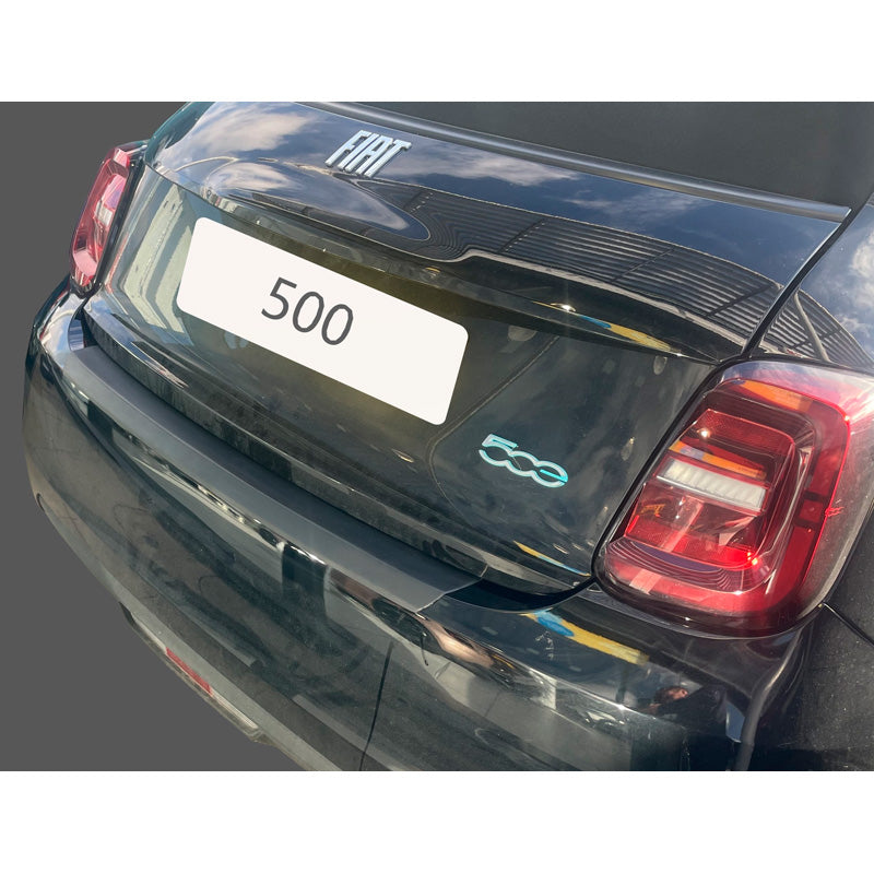 RGM, Protezione paraurti posteriore, plastica ABS, adatta a Fiat 500e 2020- Nero