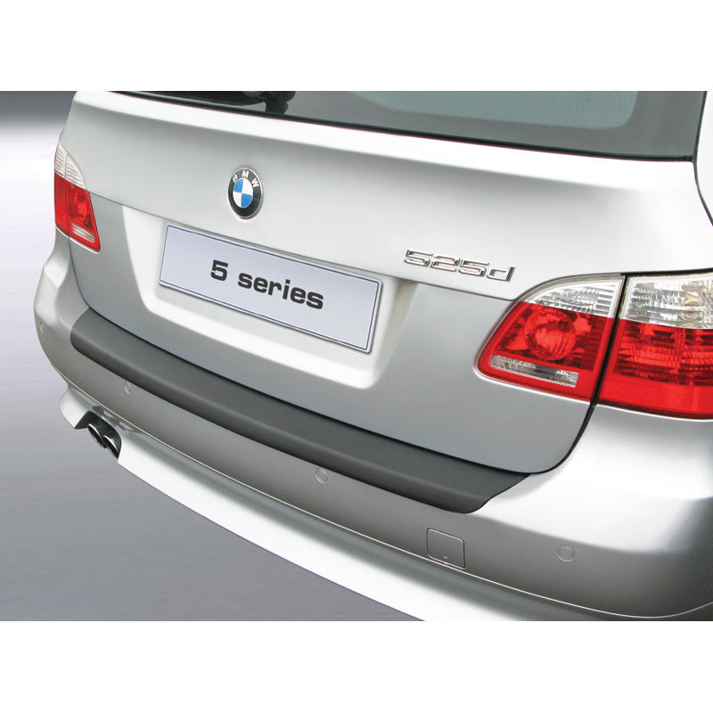 RGM, protection de pare-chocs arrière, plastique ABS, compatible avec BMW 5-Series E61 Touring 2004-2010 (excl. M sport) noir