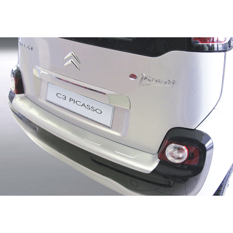 RGM, Rear bumper protector, ABS plastic, fits Citroën C3 Picasso Silver