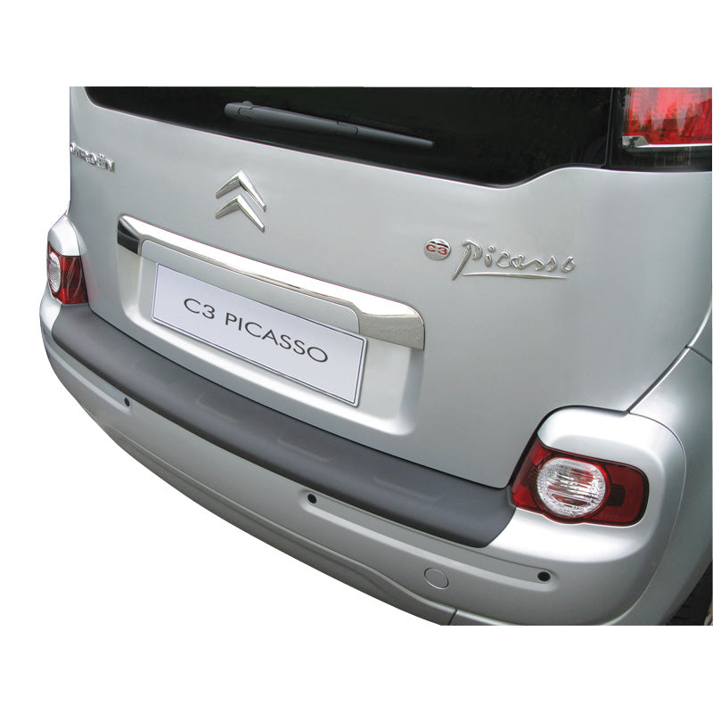 RGM, Rear bumper protector, ABS plastic, fits Citroën C3 Picasso Black