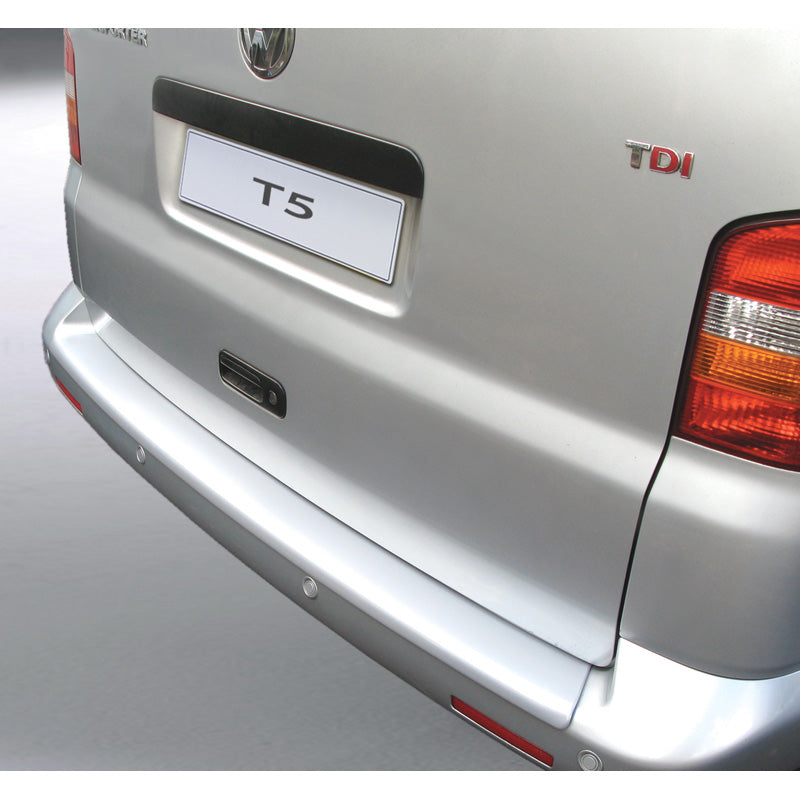 RGM, Protezione paraurti posteriore, plastica ABS, compatibile con Volkswagen Transporter T5 2003-2012 argento