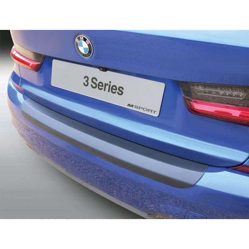 RGM, Rear bumper protector, ABS plastic, fits BMW 3-Series G20 Sedan 'M-Sport' 2019- Black