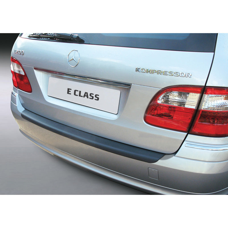 RGM, Protector de parachoques trasero, plástico ABS, compatible con Mercedes E-Class W211 familiar 2002-2009 Negro