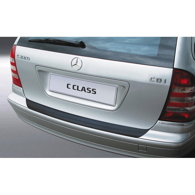 RGM, Protection de pare-chocs arrière, plastique ABS, convient à Mercedes-Benz C-Class W203 break 2001-2007 Noir