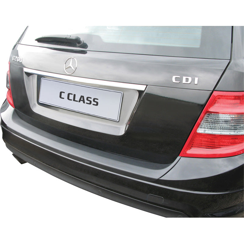 RGM, Rear bumper protector, ABS plastic, Fits Mercedes C-Class W204 Estate 2007-2011 (AMG) Black