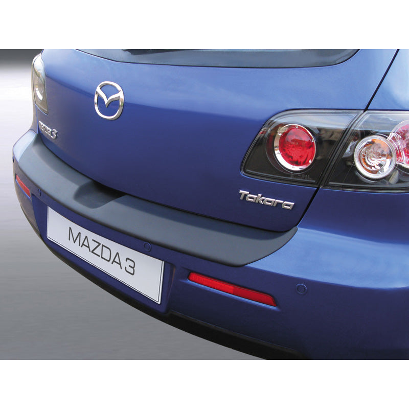 RGM, protège-pare-chocs arrière, plastique ABS, compatible avec Mazda 3 HB 5 doors 2006-2009 excl. Sport Noir