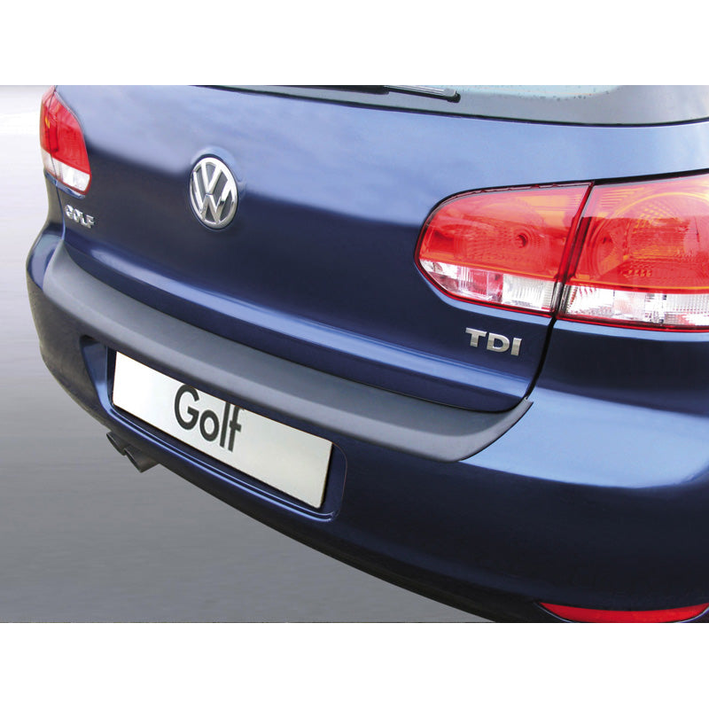 RGM, Rear bumper protector, ABS plastic, Fits Volkswagen Golf VI 2008-2012 Black