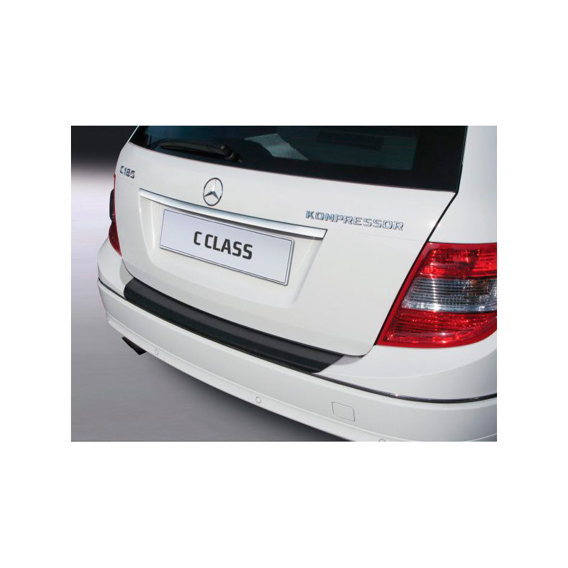 RGM, Rear bumper protector, ABS plastic, fits Mercedes C-Class W204 Estate 2007-2011 (excl. AMG) Black