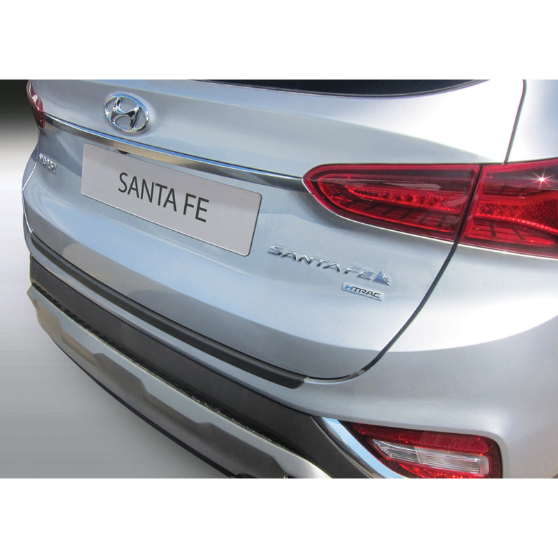 RGM, Protezione paraurti posteriore, plastica ABS, adatto a Hyundai Santa Fé 7 persone 2018-2020 Nero