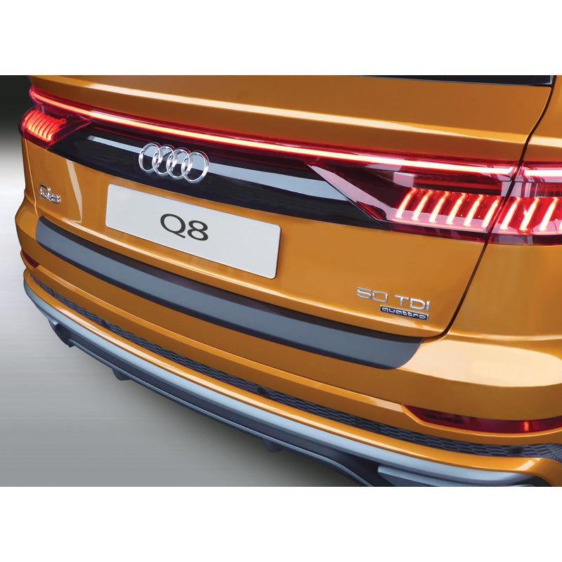 RGM, Rear bumper protector, ABS, Black, Fits Audi Q8 (4MN) 2018-
