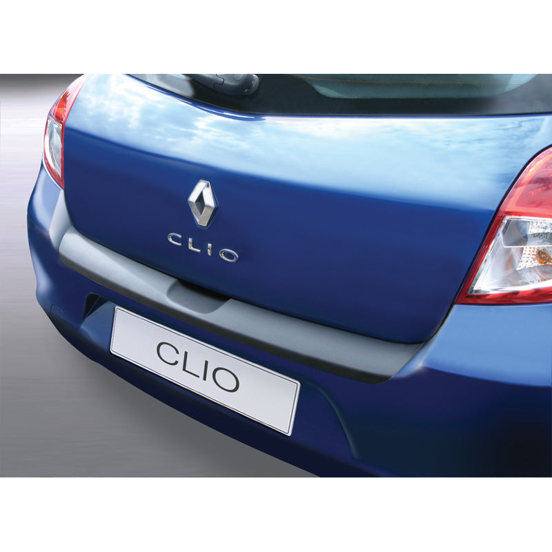 RGM, protection de pare-chocs arrière, plastique ABS, s'adapte à Renault Clio III HB 3/5 portes 2009-2012 Noir