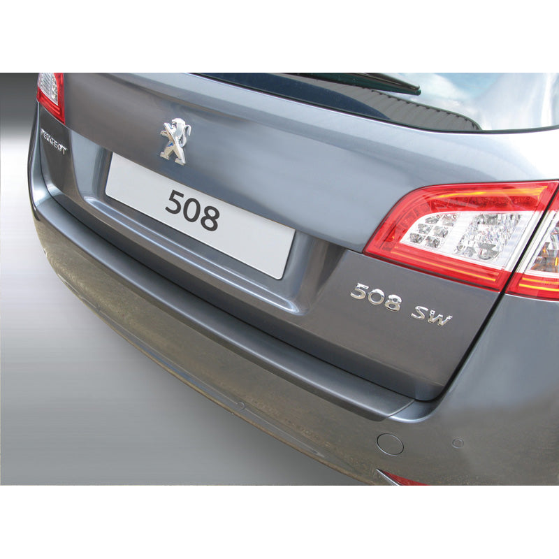 RGM, Protezione paraurti posteriore, plastica ABS, adatto per Peugeot 508 SW 2011-2019 Nero