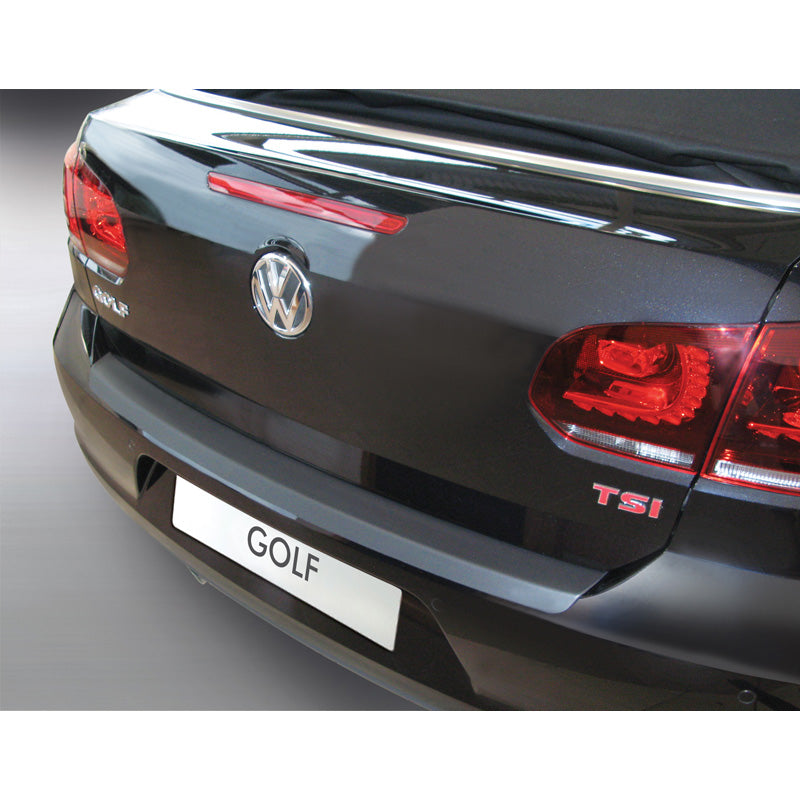 RGM, protezione paraurti posteriore, plastica ABS, adatto a Volkswagen Golf VI Cabrio 2011- Nero