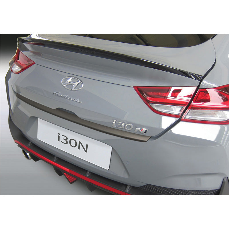 RGM, Rear bumper protector, ABS plastic, Fits Hyundai i30/i30N Fastback 2018-2020 Black