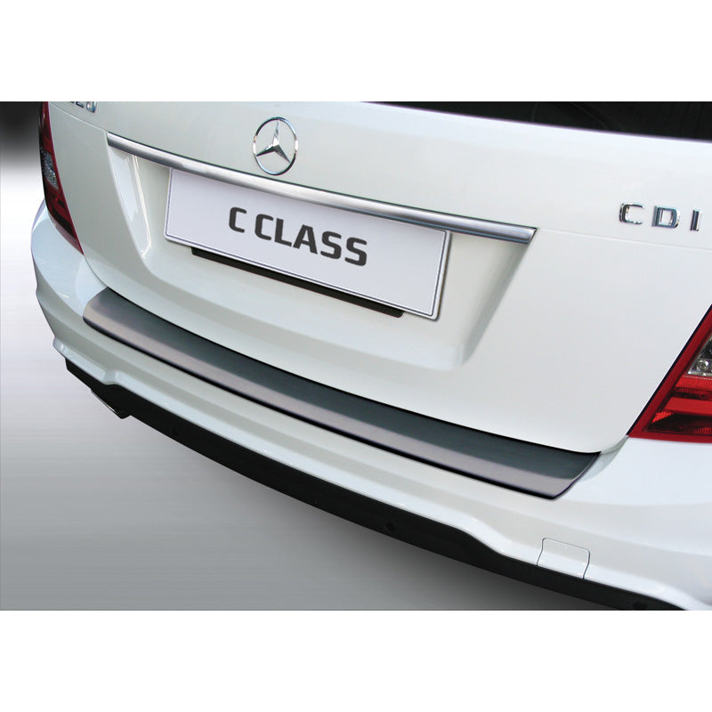 RGM, Rear bumper protector, ABS plastic, fits Mercedes C-Class W204 Estate 2011-2014 Black