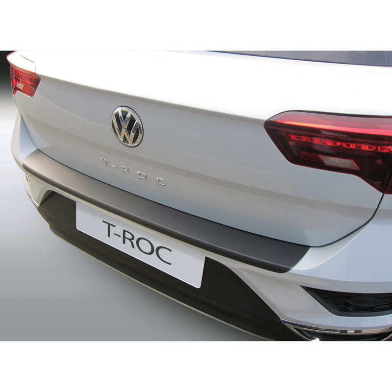 RGM, Protector de parachoques trasero, plástico ABS, compatible con Volkswagen T-Roc 11/2017- Negro