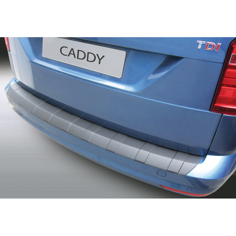 RGM, protezione paraurti posteriore, plastica ABS, adatta a Volkswagen Caddy/Maxi 2015-2020 'A coste' Nero