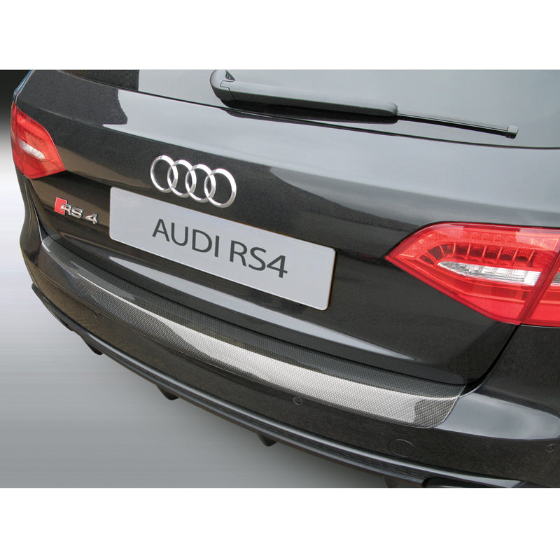 RGM, protezione paraurti posteriore, plastica ABS, compatibile con Audi RS4 Avant 3/2012-6/2016 effetto carbonio