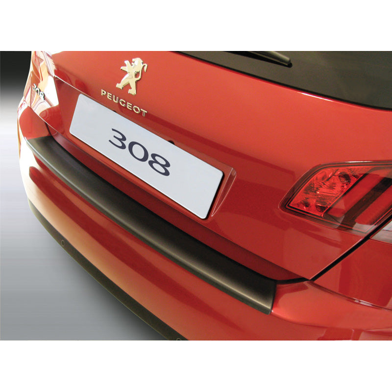 RGM, Rear bumper protector, ABS plastic, fits Peugeot 308 HB 5 doors 2014-2021 Black