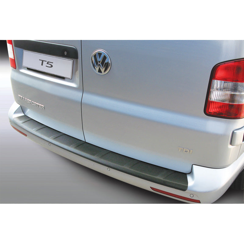 RGM, Protezione del paraurti posteriore, plastica ABS, adatto a Volkswagen T5 Caravelle/Multivan 2012-2015 'A coste' (per paraurti verniciati) Black