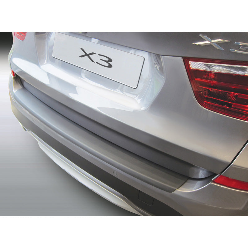 RGM, protector del parachoques trasero, plástico ABS, compatible con BMW X3 F25 SE 4/2014-2017 Negro