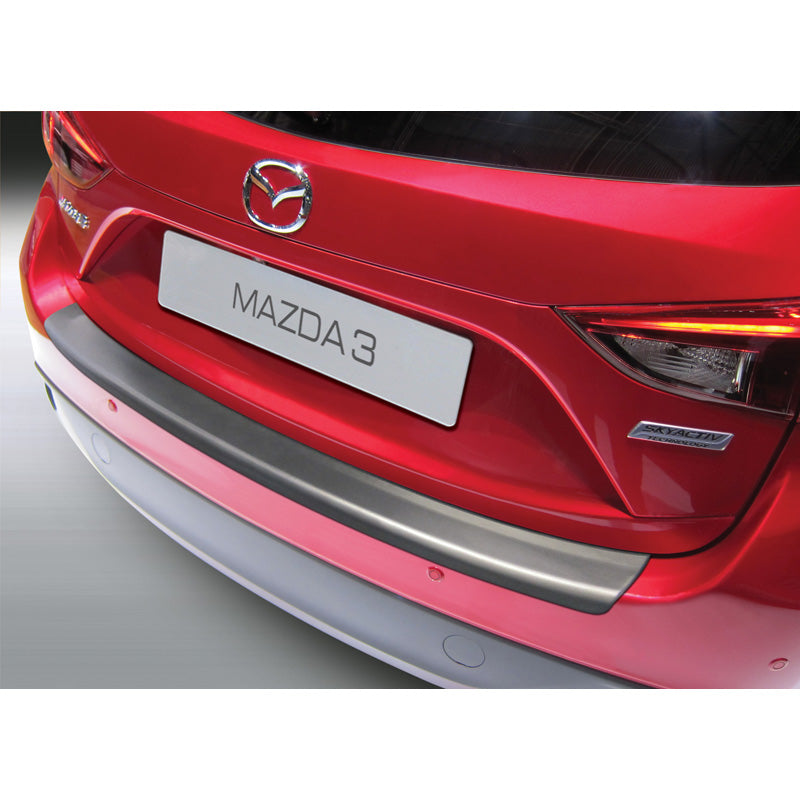RGM, Protezione paraurti posteriore, plastica ABS, adatta a Mazda 3 5 porte 2013-2019 Black