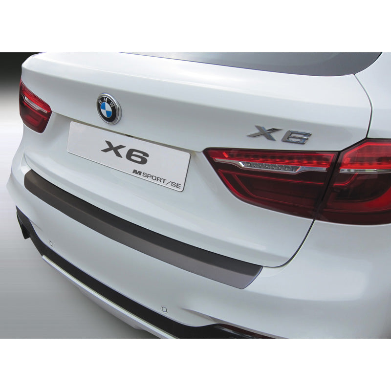 RGM, Rear bumper protector, ABS plastic, fits BMW X6 F16 M-Sport/SE 2015-2019 Black