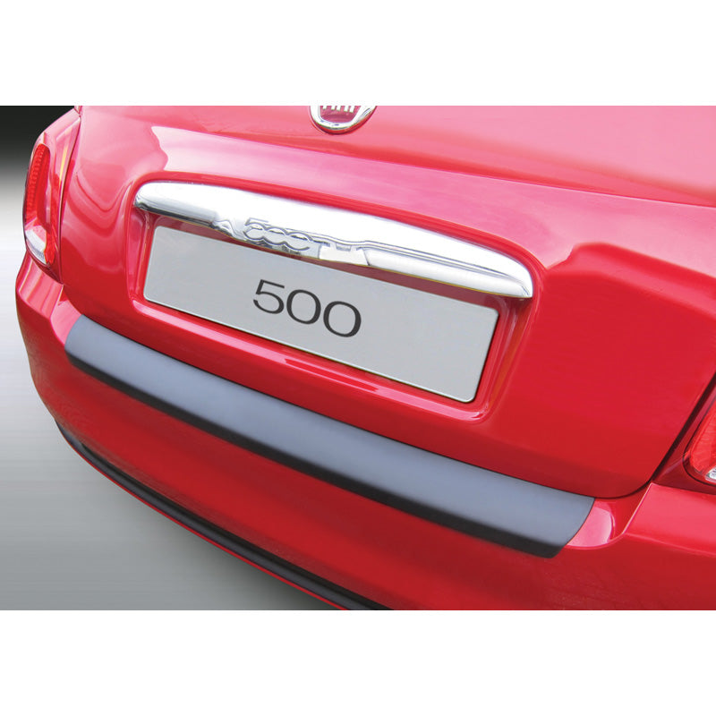 RGM, Protezione paraurti posteriore, plastica ABS, si adatta a Fiat 500/500C 7/2015- Nero