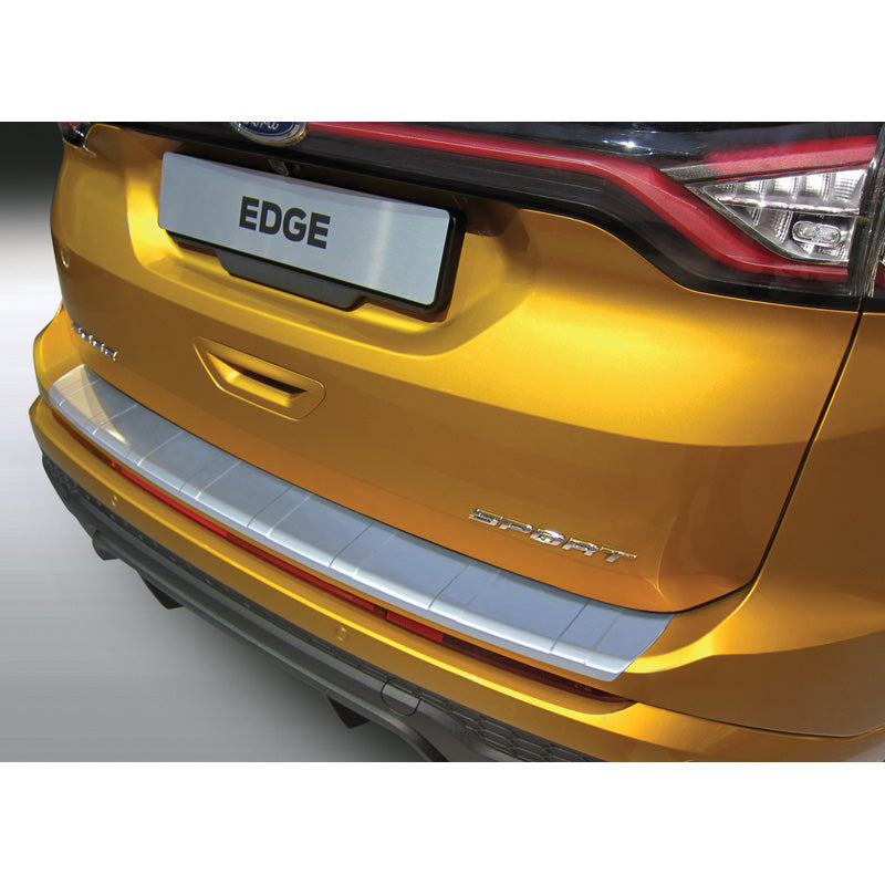 RGM, Osłona tylnego zderzaka, ABS plastik, pasuje do Ford Edge 2016-2018 'Żebrowany' Srebrny