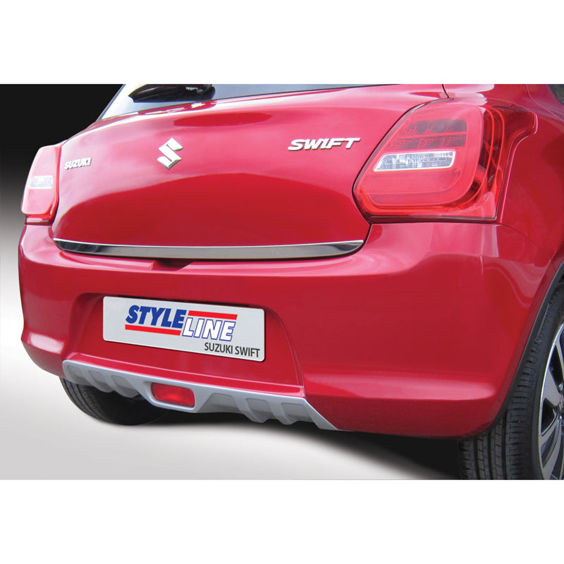 RGM, Rear bumper skirt 'Skid-Plate', passer til Suzuki Swift IV 5-doors excl. Sport 5/2017- Silver