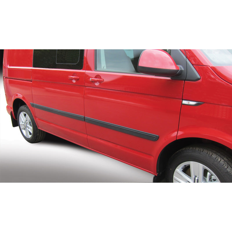 RGM, Set di modanature laterali, adatta a Volkswagen Transporter T6 2015- Passo lungo Nero