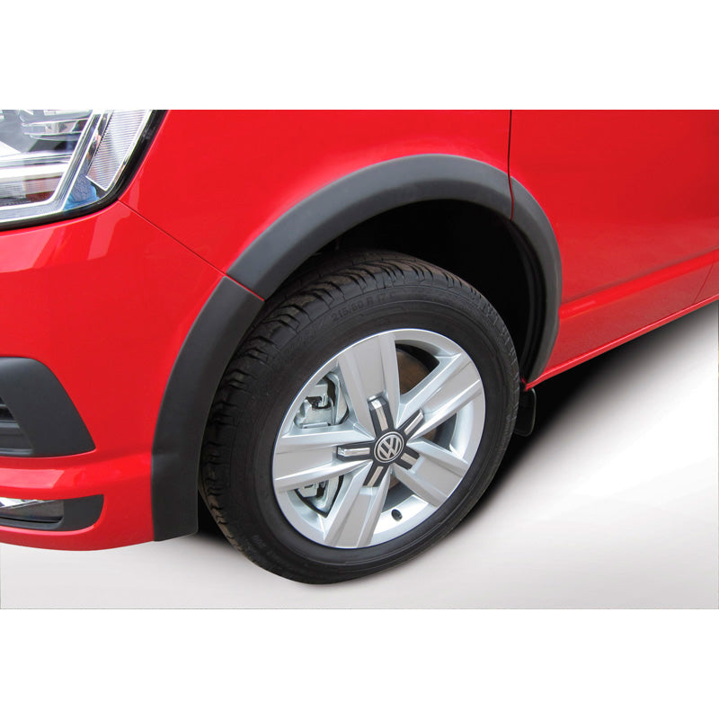 RGM, Set Wheel arch extensions, passer til Volkswagen Transporter T6.1 2019-2022 Short Wheel Base - left sliding door - Rear barn doors - Black